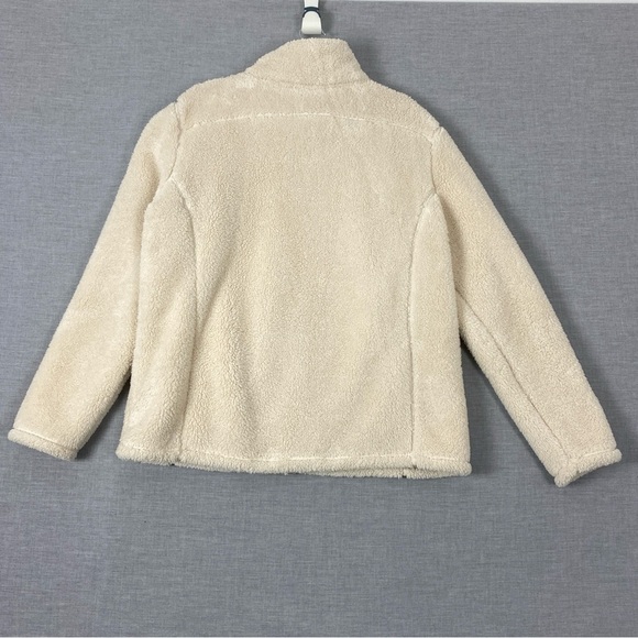 Cloudveil Mountainworks Sherpa Teddy Jacket XXL Cream Color Zip Up Pockets Soft - Picture 4 of 9